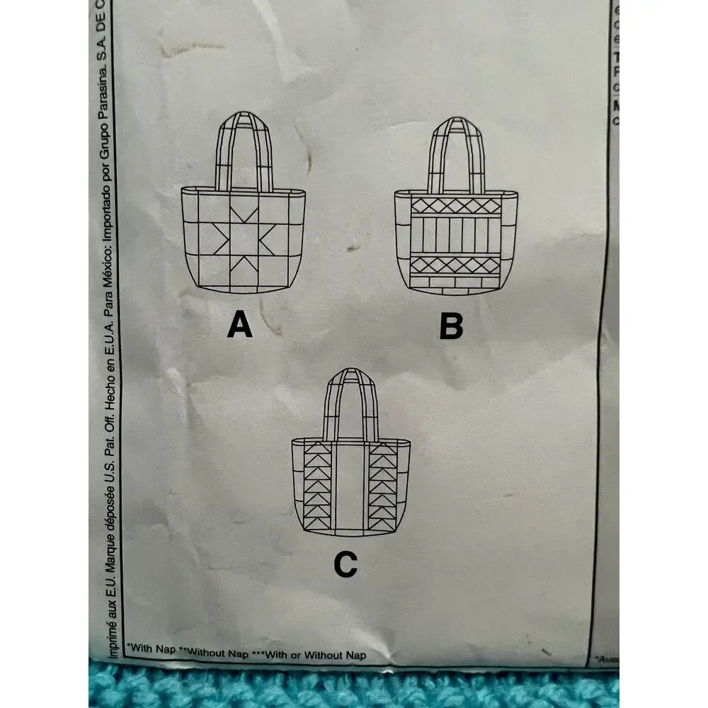 McCalls pattern 6094 quilted tote bags 13in